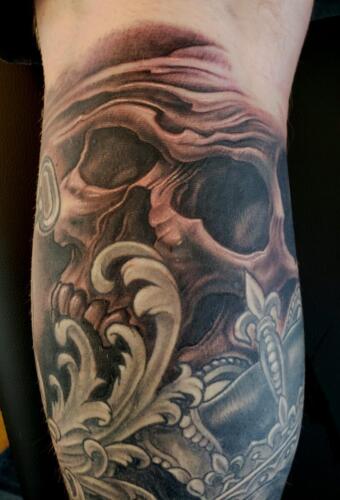 Scott Ford Tattoos - skull