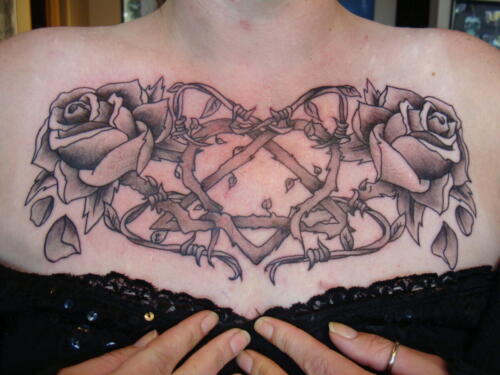 chest tattoo for woman