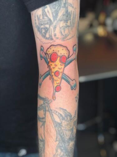 Dylan Llewellyn Tattoos -  pizza