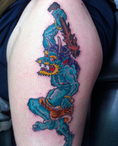 Mike Peace Tattoos - oriental creature tattoo
