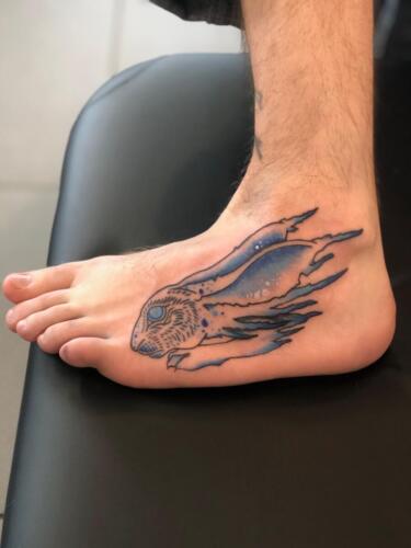 Dylan Llewellyn Tattoos -  rabbit foot