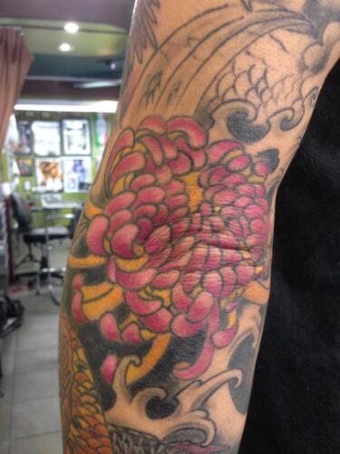 Mike Peace Tattoos - oriental lotus tattoo