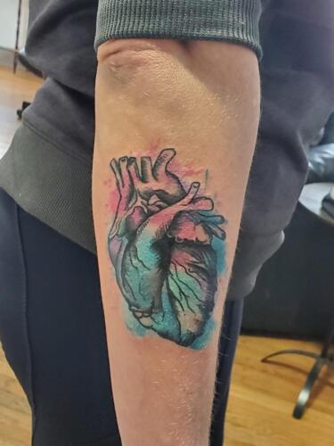 Tattoos by Tymm Cre8tions - watercolor heart tattoo