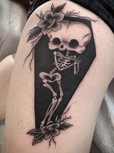 Katina Scheffler Tattoos - betty Boop skeleton