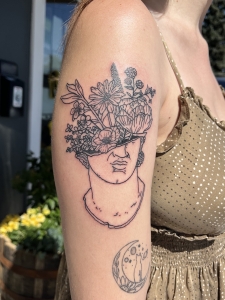 Dylan Llewellyn Tattoos - head plant