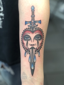 Dylan Llewellyn Tattoos - heart sword