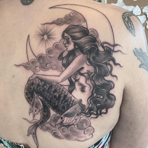 Katina Scheffler Tattoos - mermaid moon
