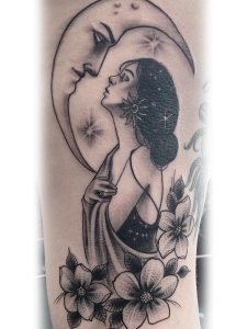 Katina Scheffler Tattoos - moon girl