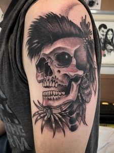 Katina Scheffler Tattoos - punk skull