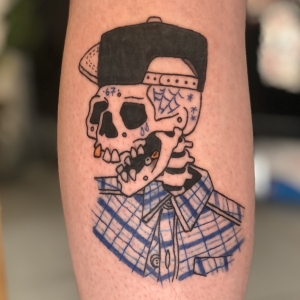 Dylan Llewellyn Tattoos - skeleton punk