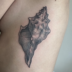 Katina Scheffler Tattoos - seashell tattoo