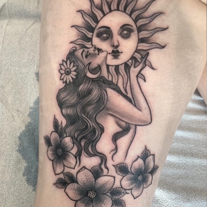 Katina Scheffler Tattoos - sun girl