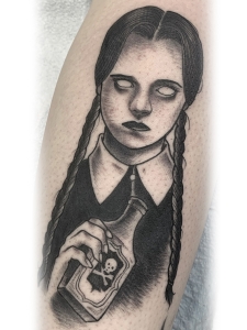 Katina Scheffler Tattoos - Wednesday Addams tattoo